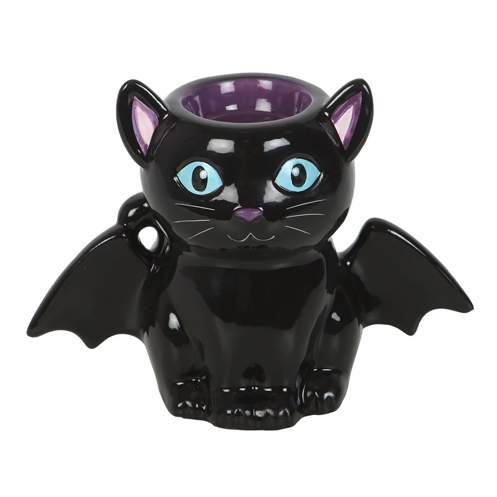 Something Different - Cute and Creepy Bat Cat and Wax Warmer Oliebrander - Multicolours